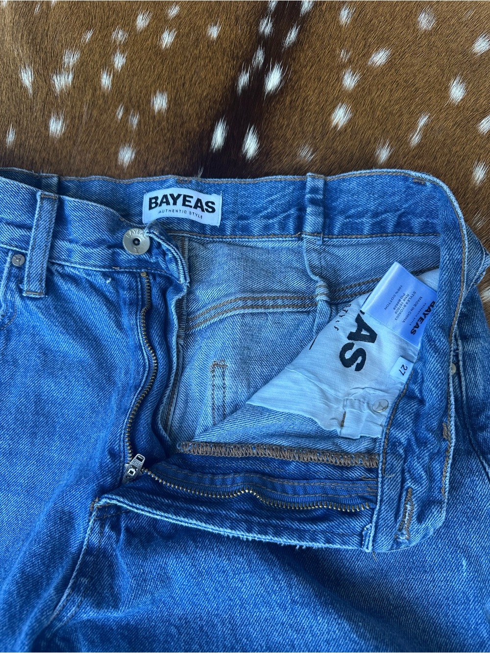 BAYEAS Women's Straight-Leg Jeans in Light Blue